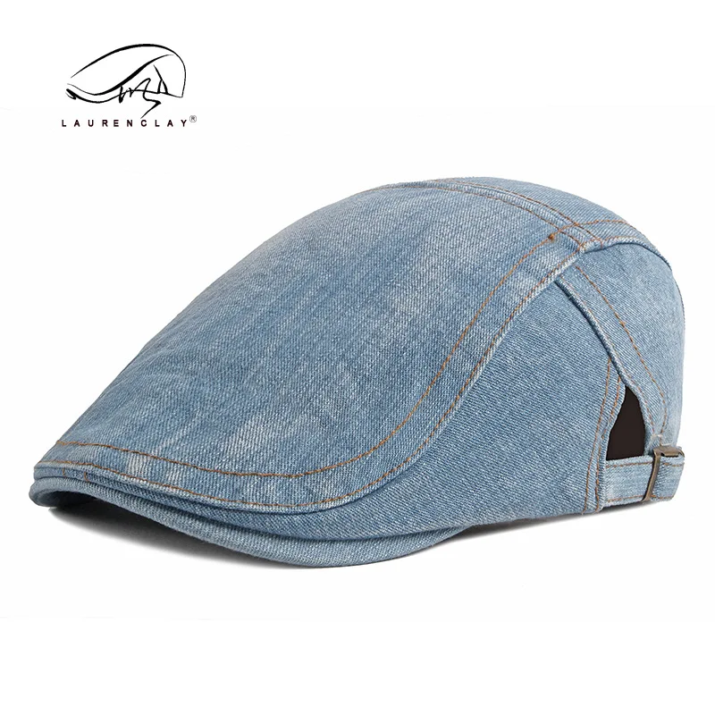 Newsboy Cap Ivy - Denim Newsboy Hats Adjustable Ivy Flat