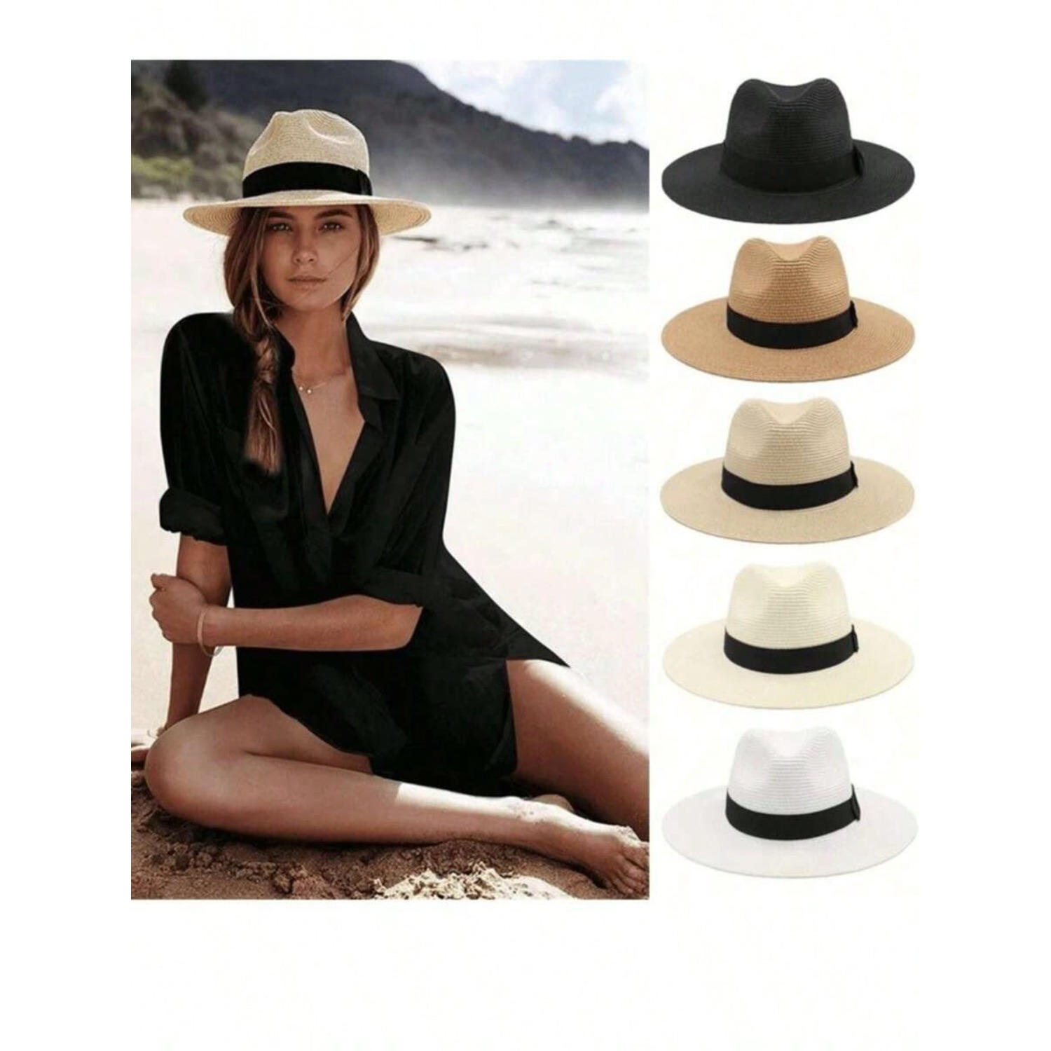 Cowboy Hat Straw - 1 X Jazz Style Panama Hat