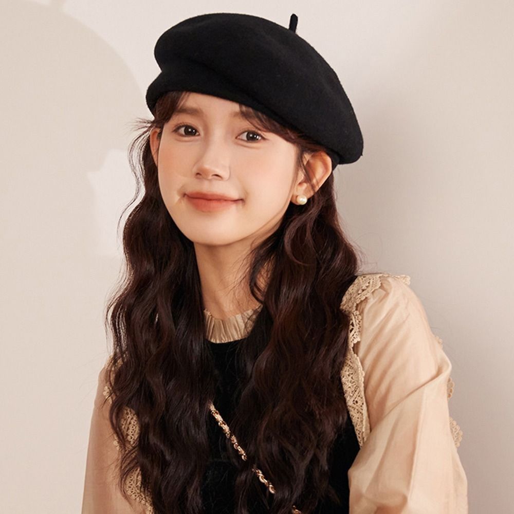 Fashion Warm Winter Wool Beret - Beret French Wool avaliação e preço
