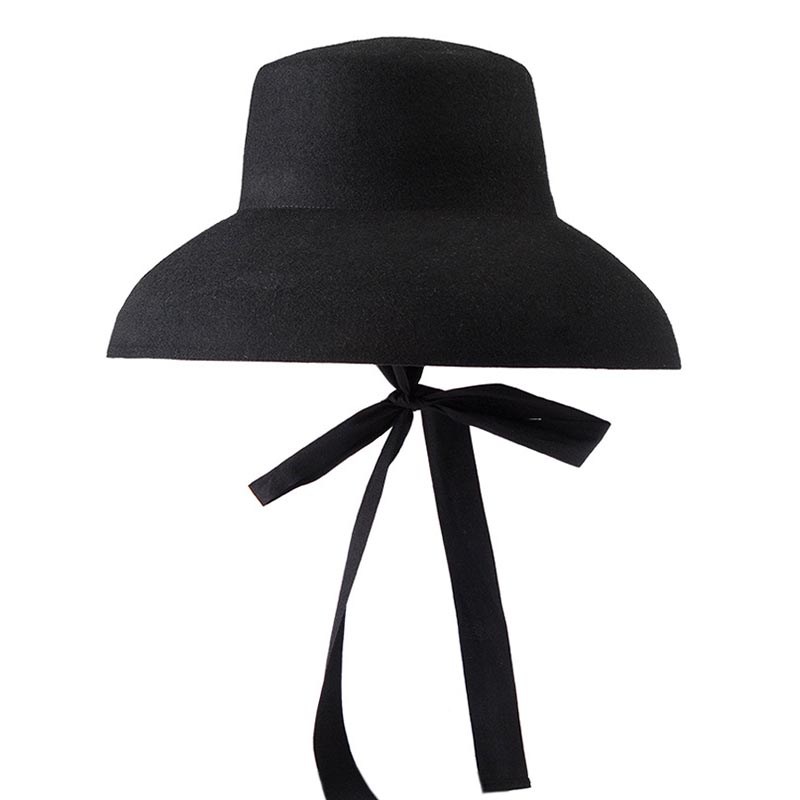 Retro Style Pure Wool Hat Wide - Fedora Hat Wool avaliação e preço
