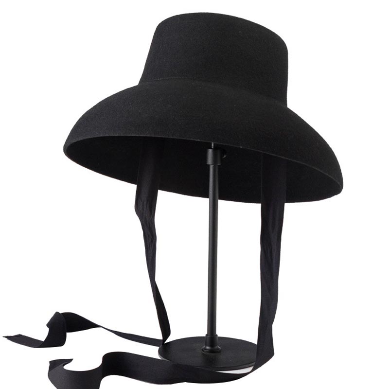 Retro Style Pure Wool Hat Wide - Fedora Hat Wool avaliação e preço
