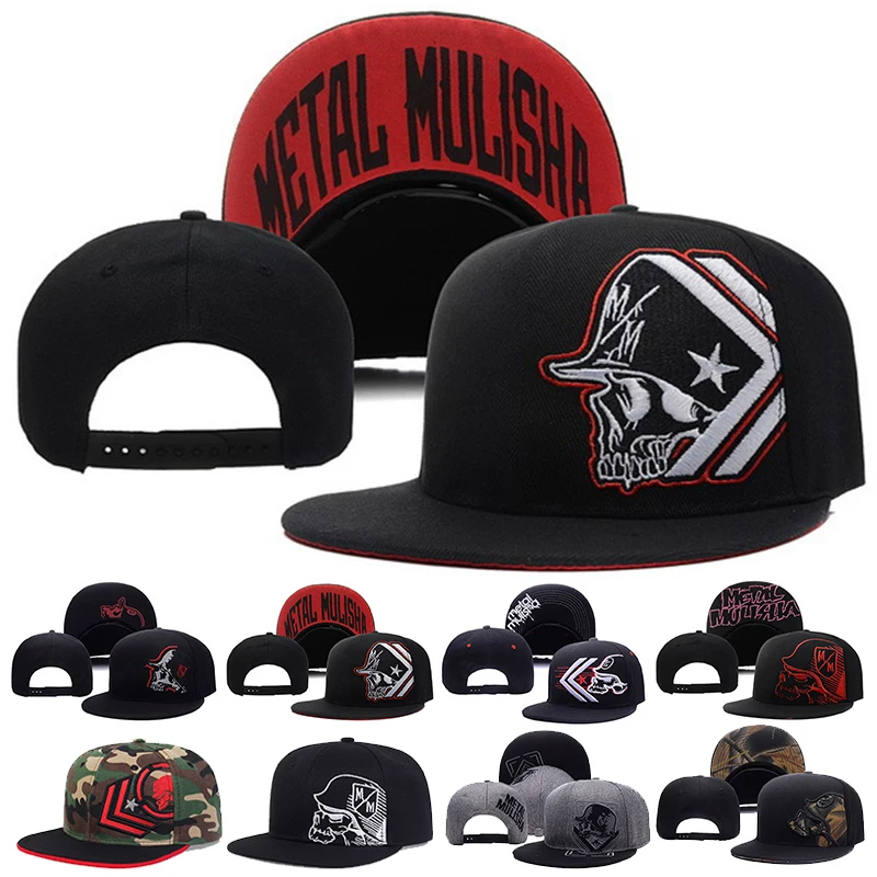 Unisex Skeleton Embroidery Bas - Snapback Hat Flat avaliação e preço
