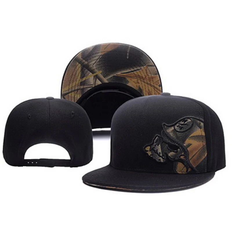 Unisex Skeleton Embroidery Bas - Snapback Hat Flat avaliação e preço
