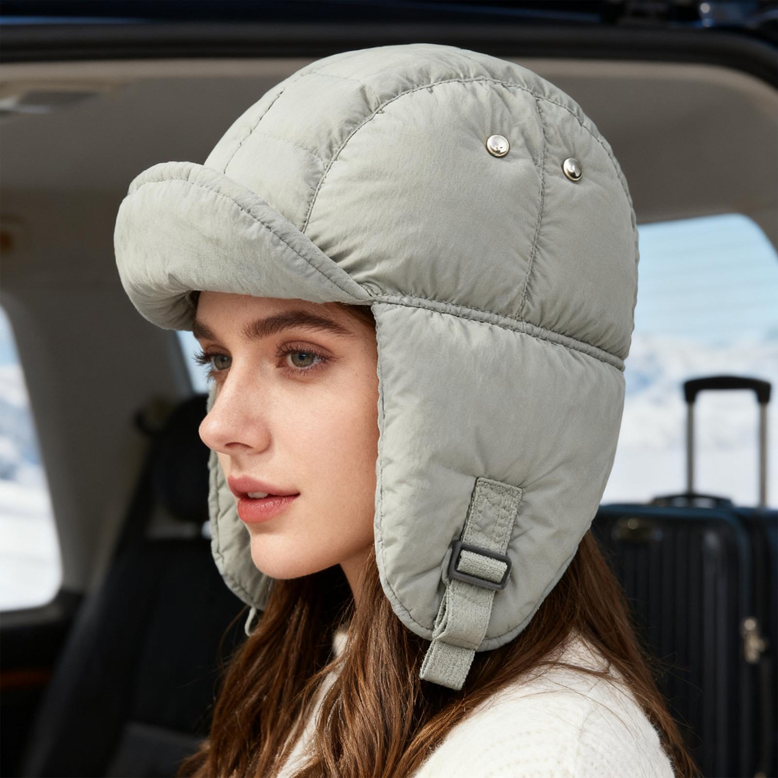 Trapper Hat Warm Headwear With - Trapper Hat Ear Flap avaliação e preço