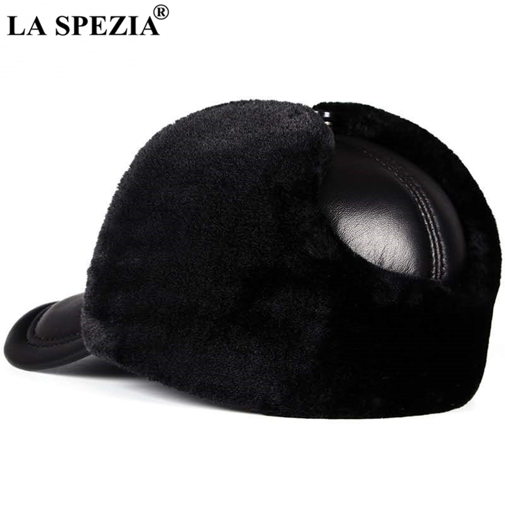LA SPEZIA Winter Hat Men Genui - Winter Trapper Hat avaliação e preço