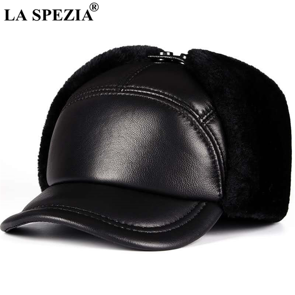 LA SPEZIA Winter Hat Men Genui - Winter Trapper Hat avaliação e preço