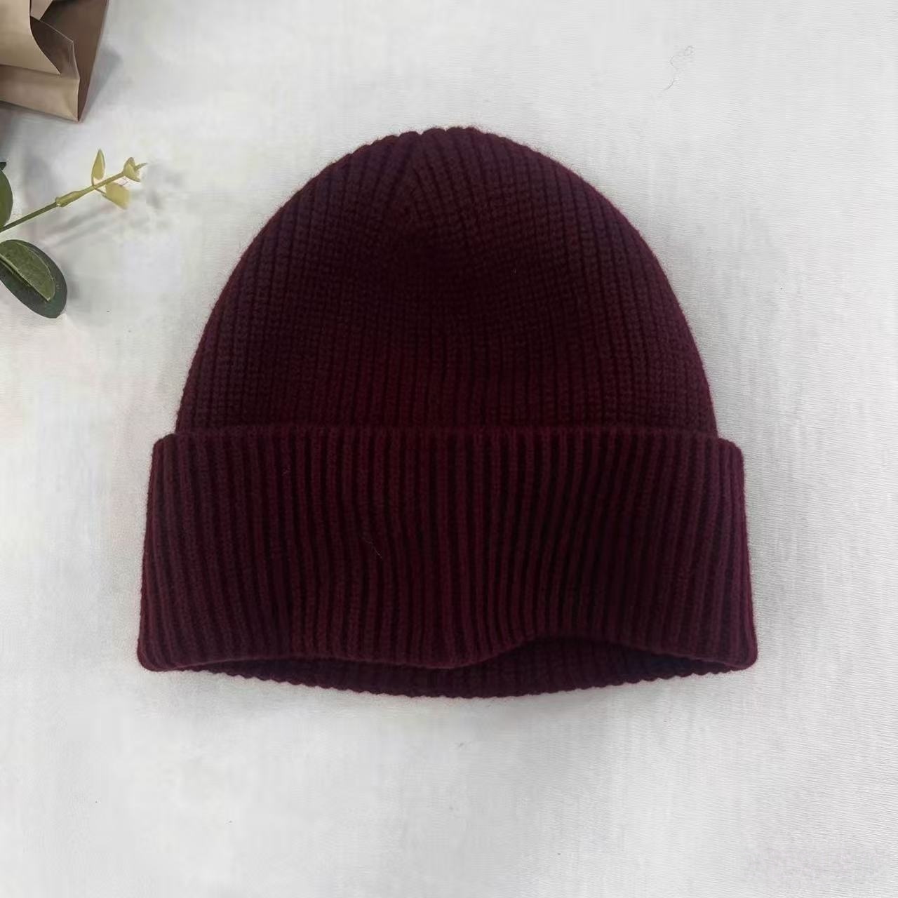 Navy Blue Ribbed Knit Thermal  - Beanie Cuffed Knit avaliação e preço