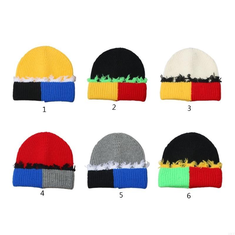 Korean Version Color Matching  - Beanie Cuffed Knit avaliação e preço