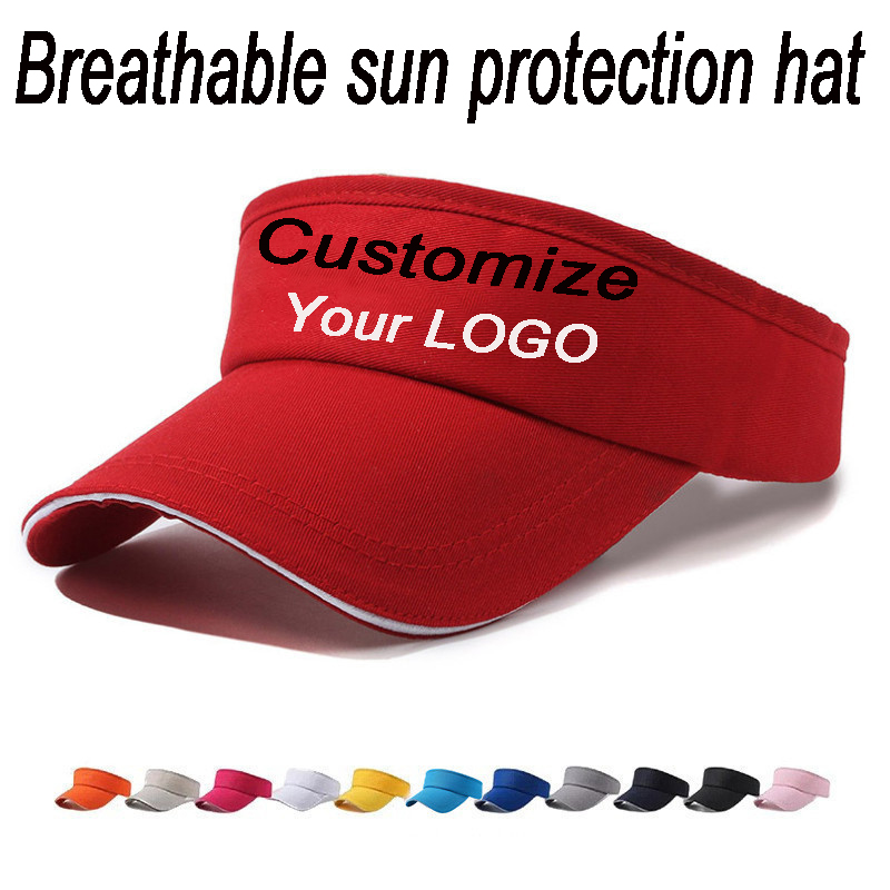 Custom Logo Empty Top Sun Viso - Visor Sun Hat avaliação e preço