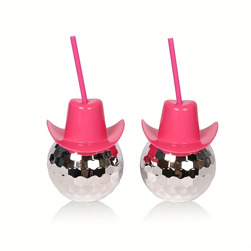 Disco Ball Cowboy Hat Tumbler  - Cowboy Hat Straw avaliação e preço