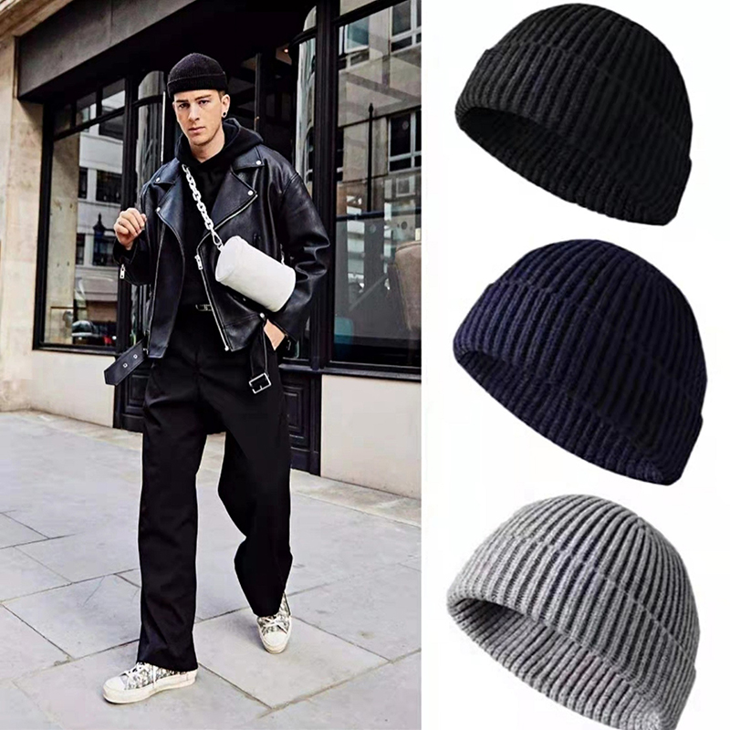 Winter Warm Unisex Wool Beanie - Beanie Cuffed Knit avaliação e preço