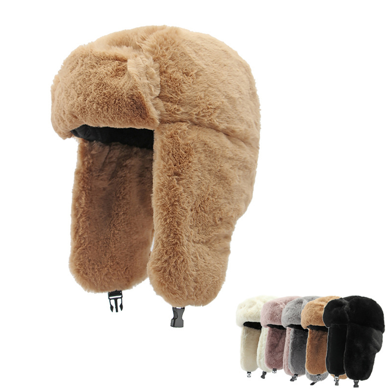Men and Women's Thick Plush Bo - Trapper Hat Ear Flap avaliação e preço