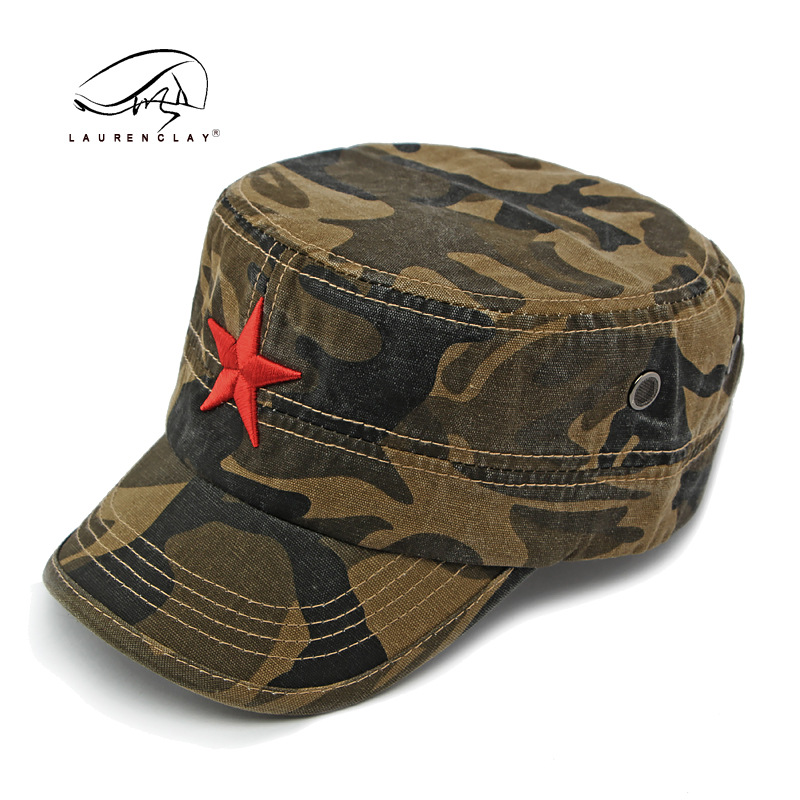 Men's Camouflage Flat Top Base - Dad Hat Cotton avaliação e preço