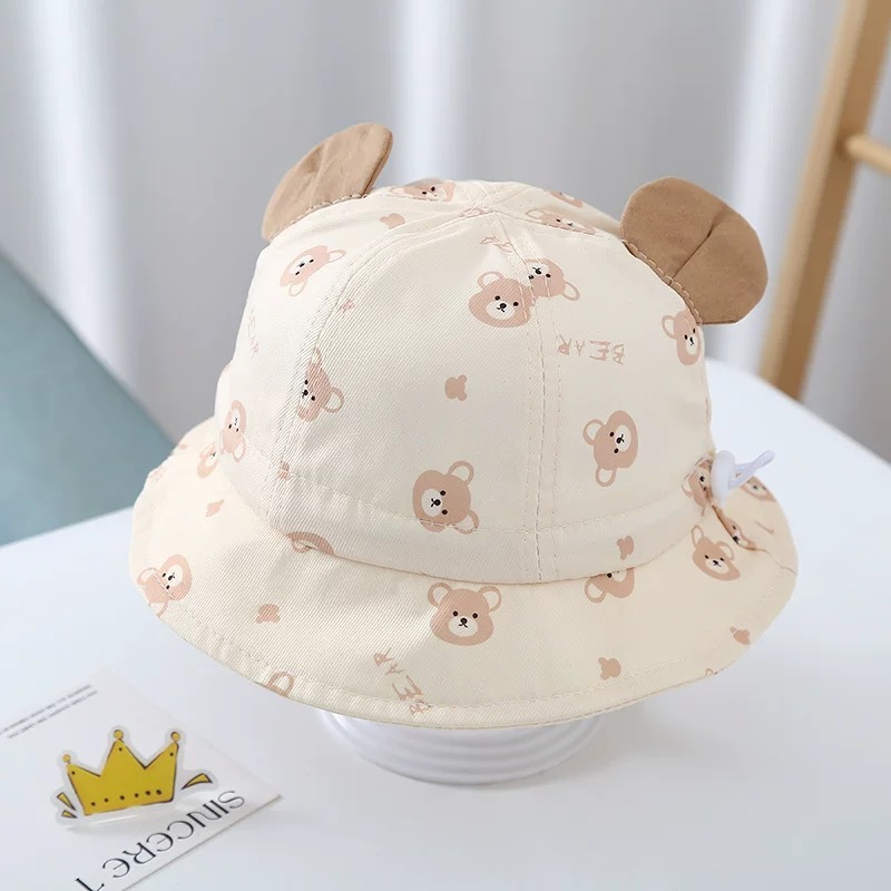Spring 2026 New Cartoon Bear R - Bucket Hat Cotton avaliação e preço