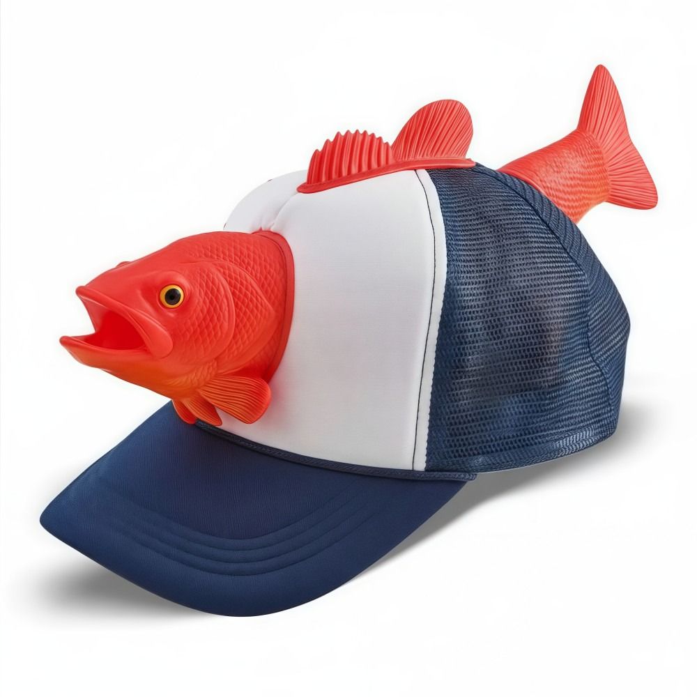 Funny 3D Fish Animal Trucker H - Trucker Cap Mesh avaliação e preço