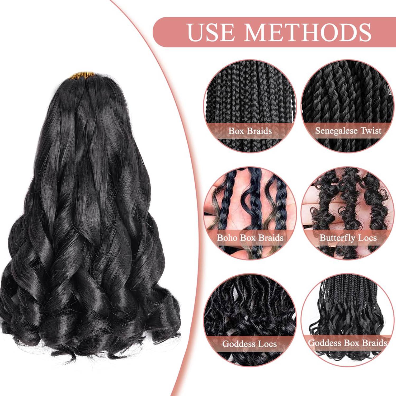 French Curly Braiding Hair 12/ - Beret French Wool avaliação e preço