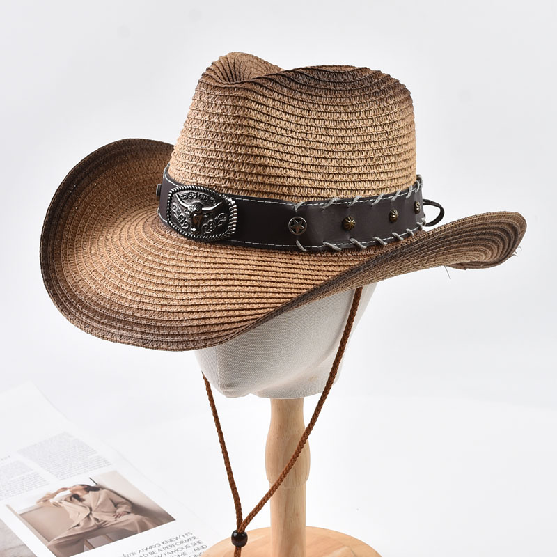 Summer Western Cowboy Straw Ha - Cowboy Hat Straw avaliação e preço