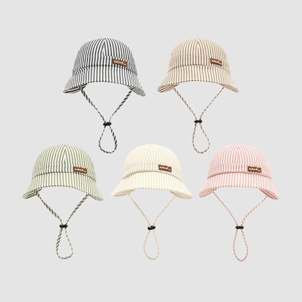 New Striped Baby Bucket Hat Ad - Sun Hat Wide Brim avaliação e preço