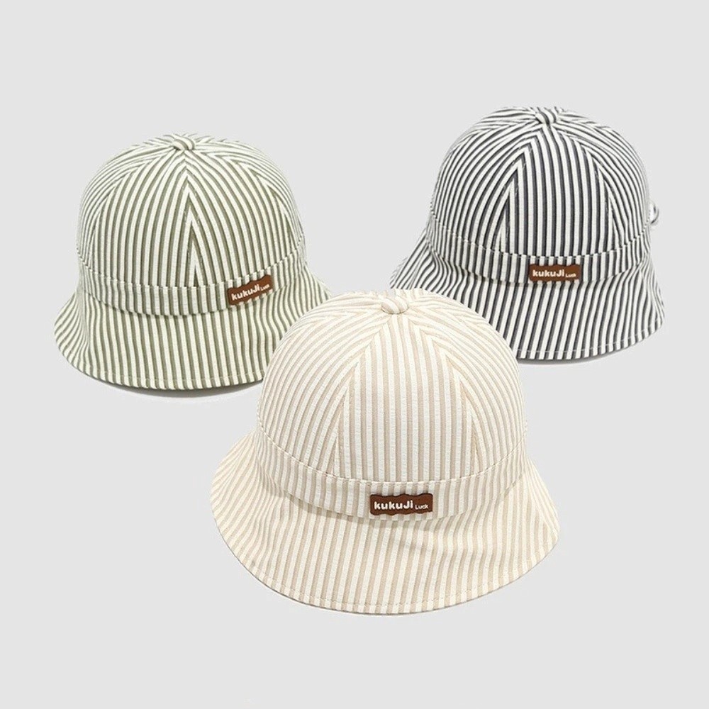 New Striped Baby Bucket Hat Ad - Sun Hat Wide Brim avaliação e preço