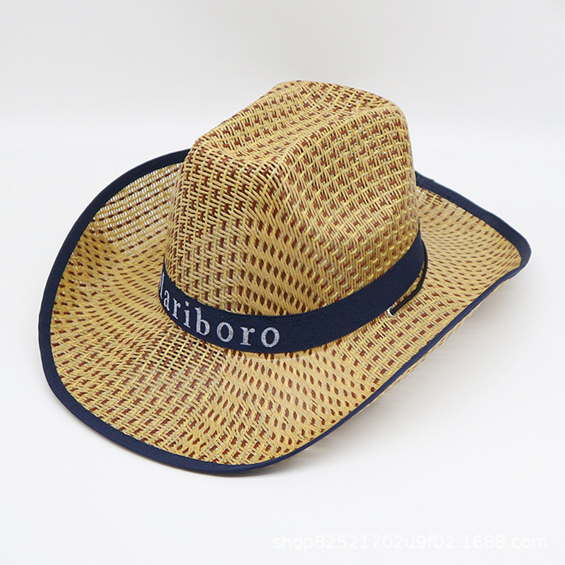 Men Retro Western Cowboy Summe - Cowboy Hat Straw avaliação e preço