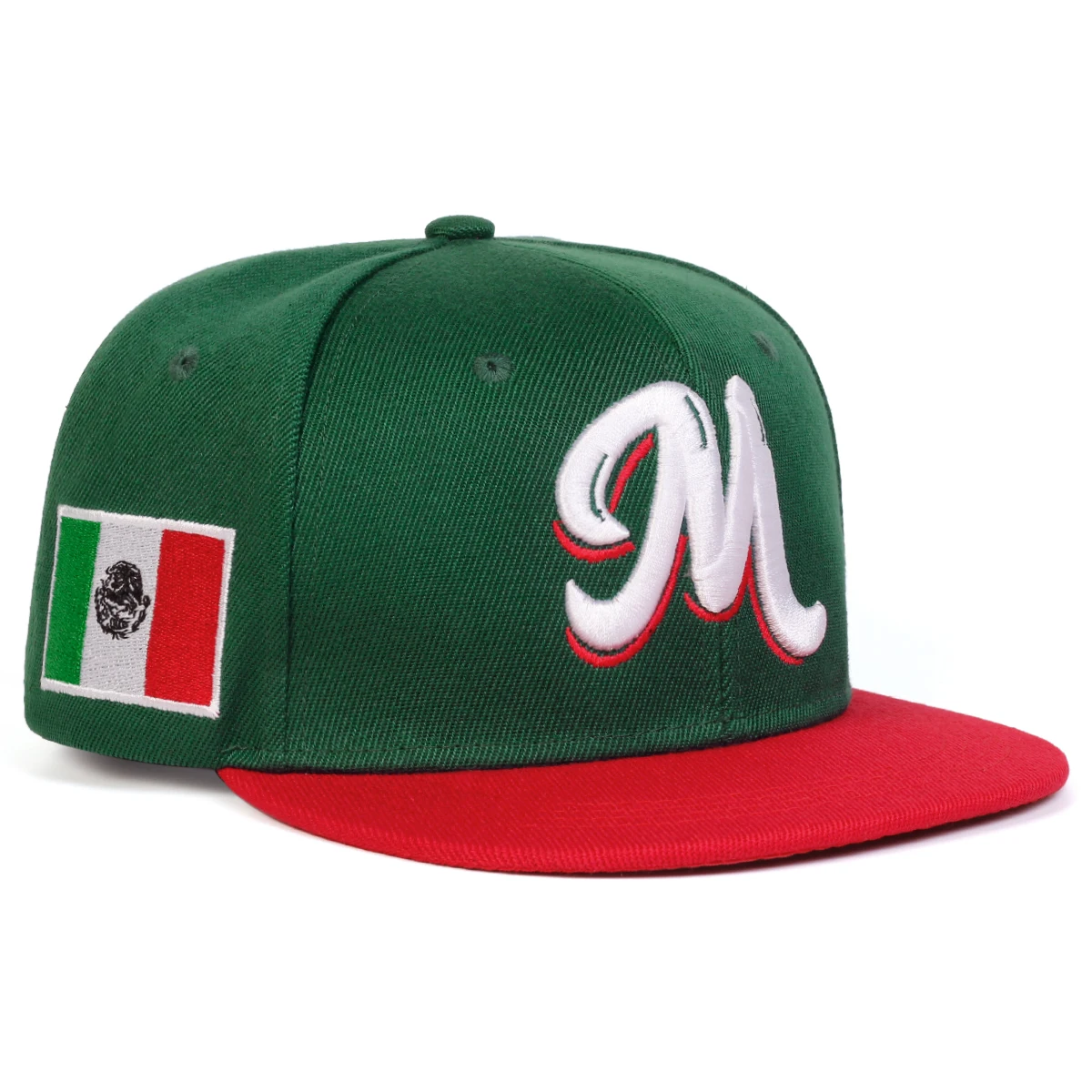 M Letter Embroidered Snapback  - Snapback Hat Flat avaliação e preço