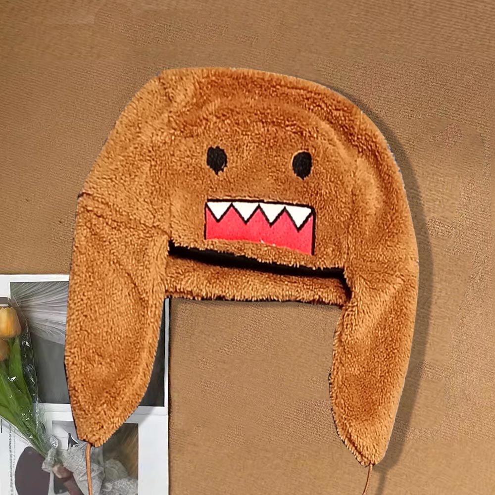 Cartoon Monster Faux Fur Trapp - Trapper Hat Ear Flap avaliação e preço