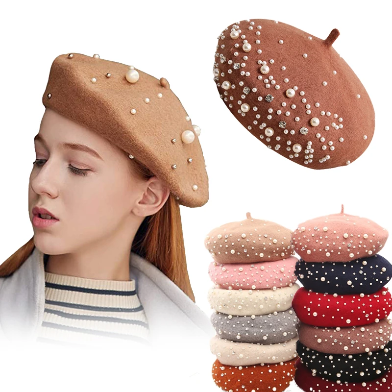 2024 Winter Wool Beret with Rh - Beret French Wool avaliação e preço