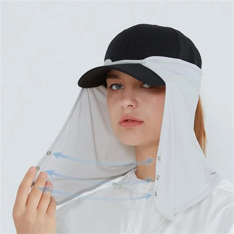 Quick Drying Fishing Cap Face  - Visor Sun Hat avaliação e preço