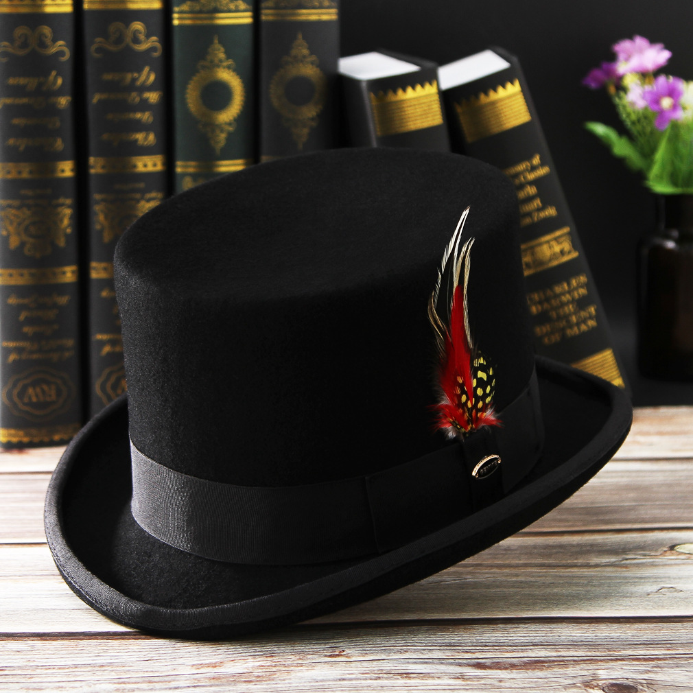New Men Hat 100% Wool Fedora H - Fedora Hat Wool avaliação e preço