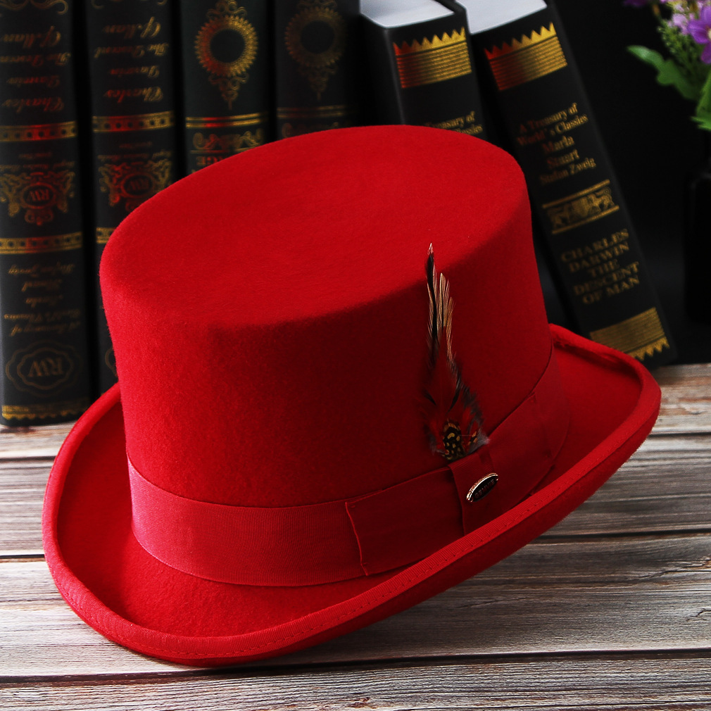 New Men Hat 100% Wool Fedora H - Fedora Hat Wool avaliação e preço