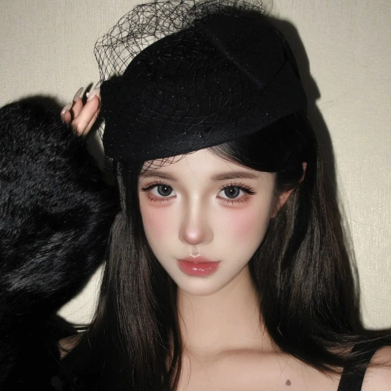 Fashion Mesh Flat Top Beret Ha - Beret French Wool avaliação e preço