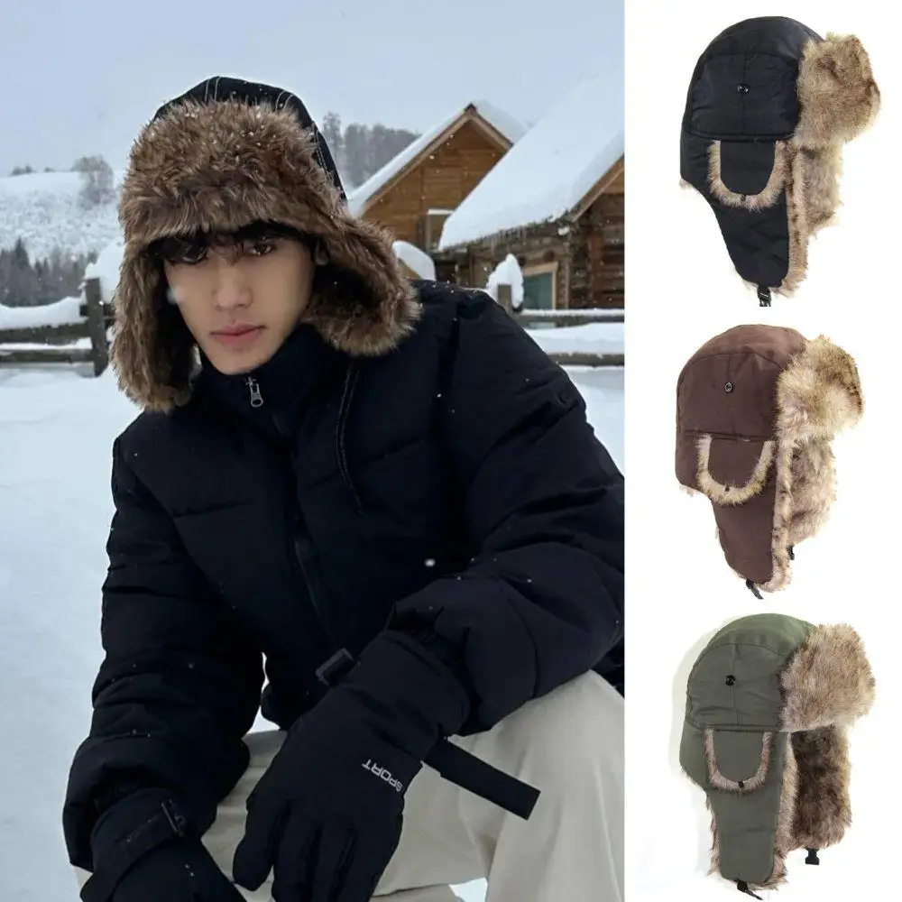 1PC Winter Trapper Aviator Tro - Trapper Hat Ear Flap avaliação e preço