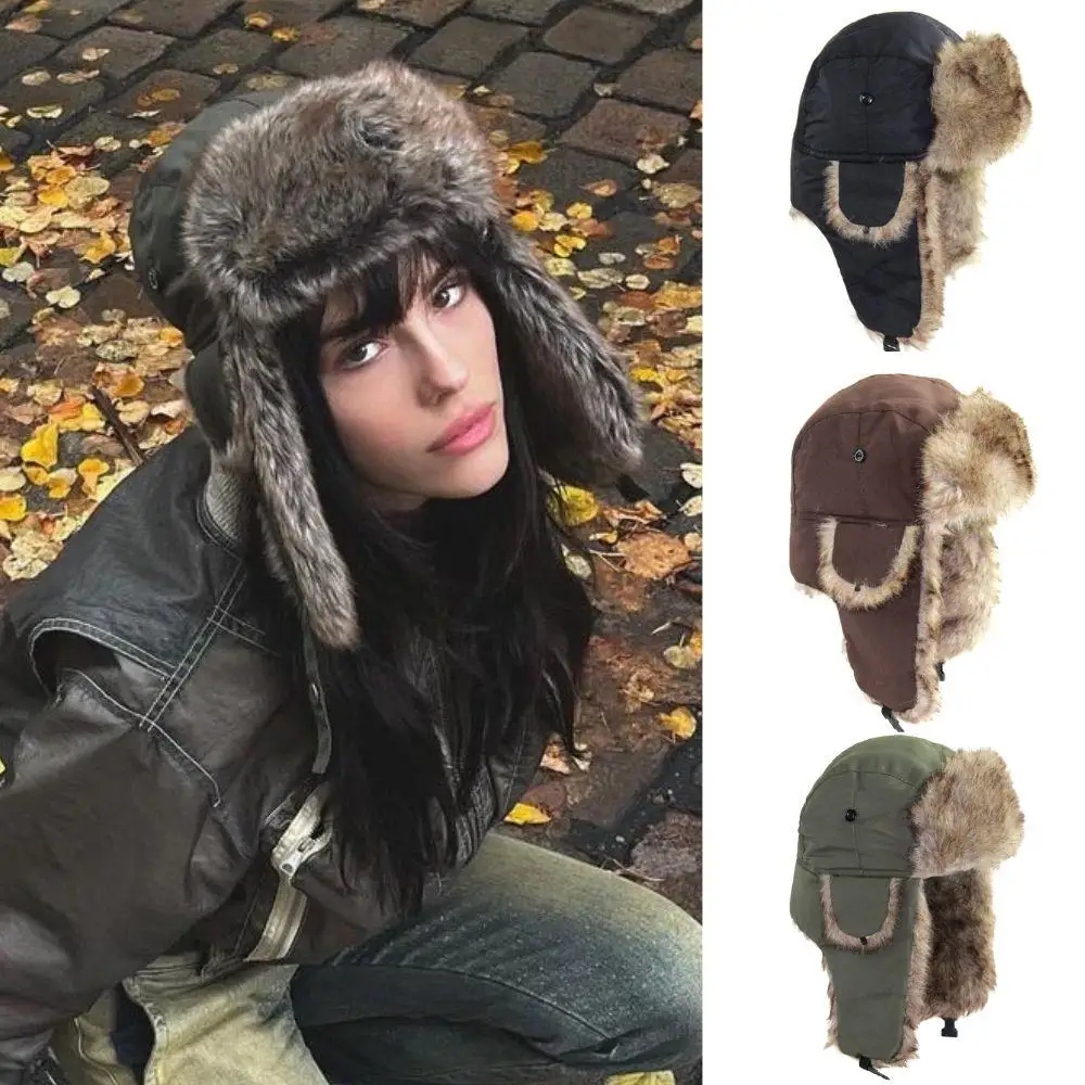 1PC Winter Trapper Aviator Tro - Trapper Hat Ear Flap avaliação e preço