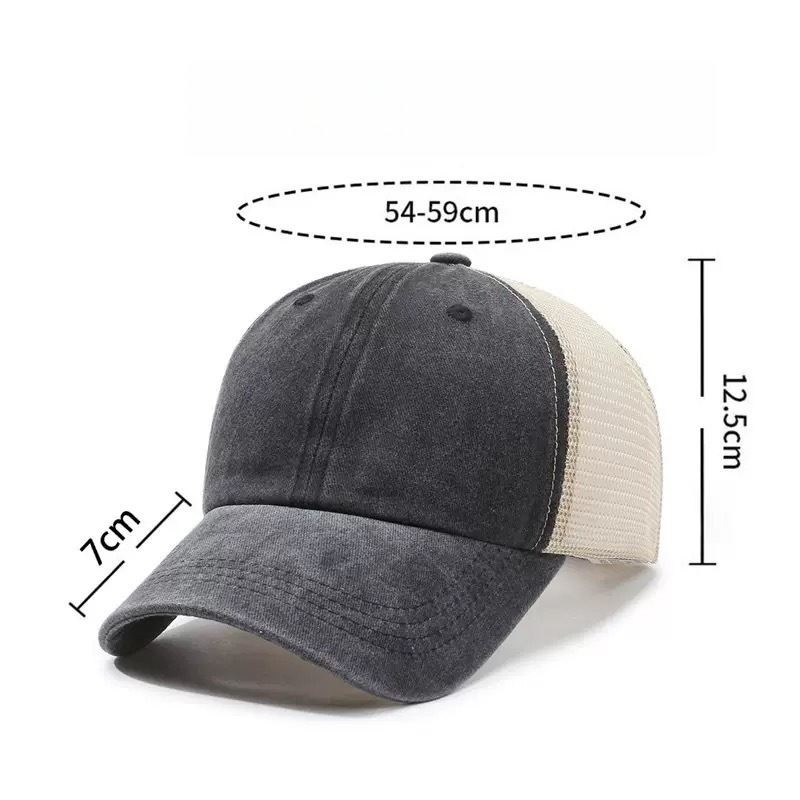 Custom Logo Washed Mesh Cap Br - Visor Sun Hat avaliação e preço