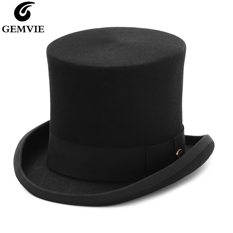 GEMVIE 17cm 100% Wool Felt Top - Fedora Hat Wool avaliação e preço