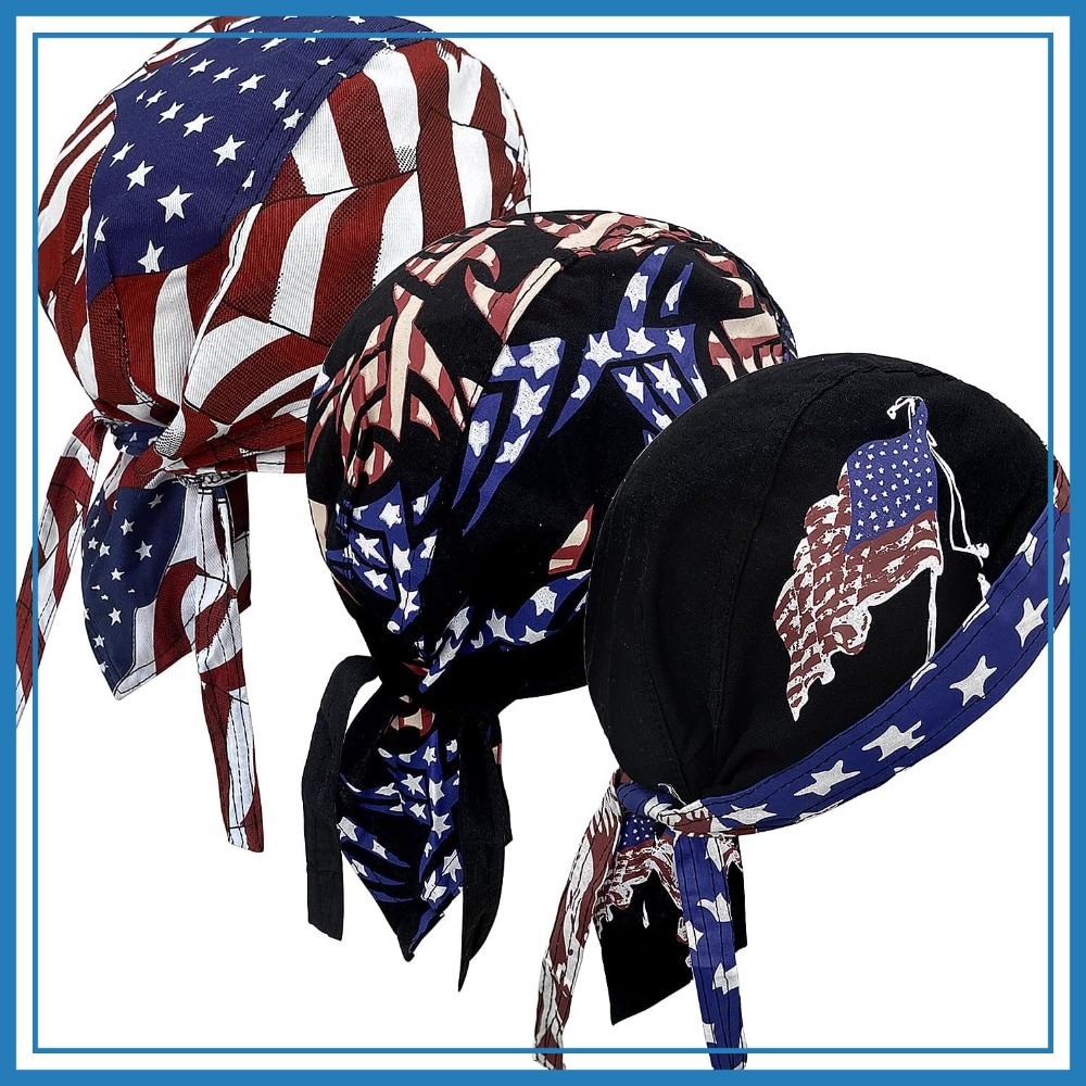 3 Pack Doo Rags for Men, Skull - Skull Cap Helmet Liner avaliação e preço