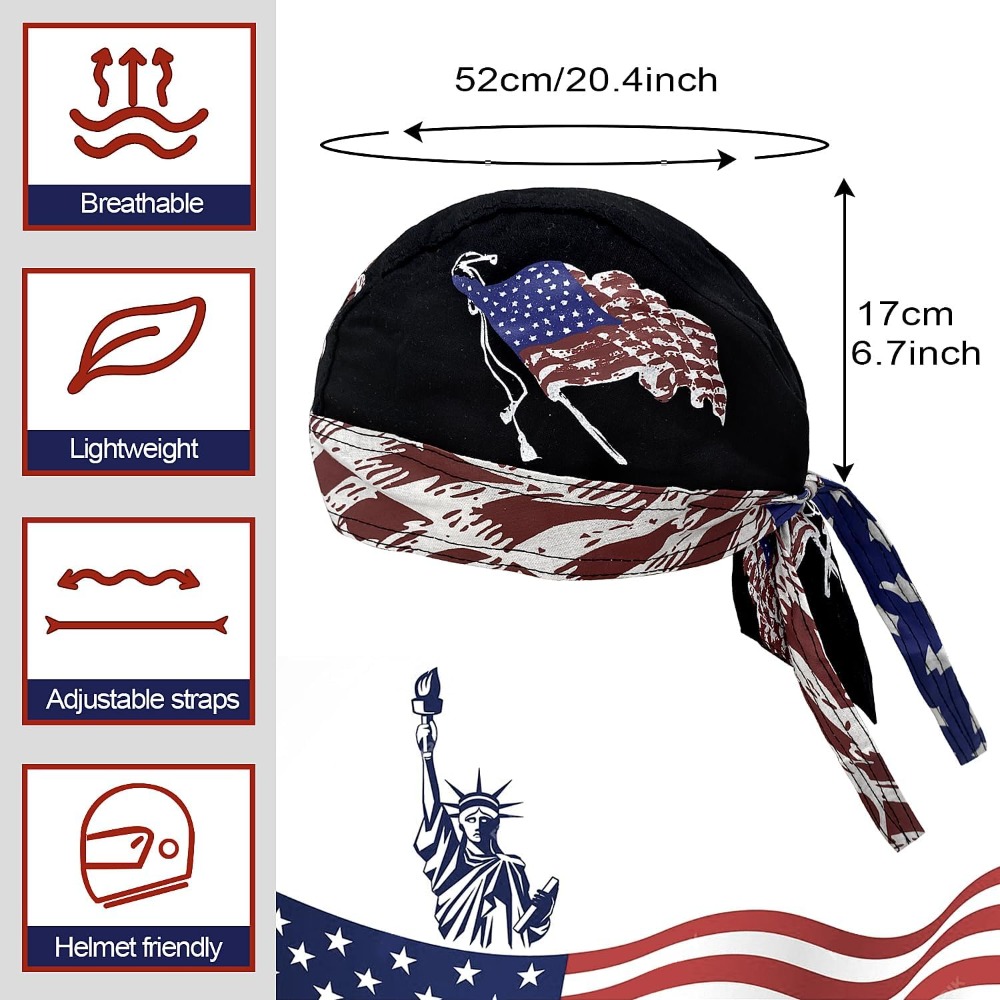 3 Pack Doo Rags for Men, Skull - Skull Cap Helmet Liner avaliação e preço