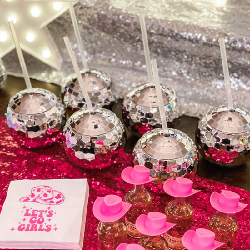 Disco Ball Cups Cowboy hat Dis - Cowboy Hat Straw avaliação e preço