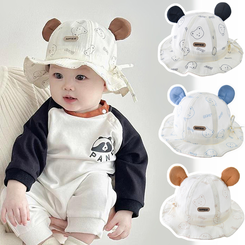 Cartoon Baby Fisherman Hat Cut - Bucket Hat Cotton avaliação e preço