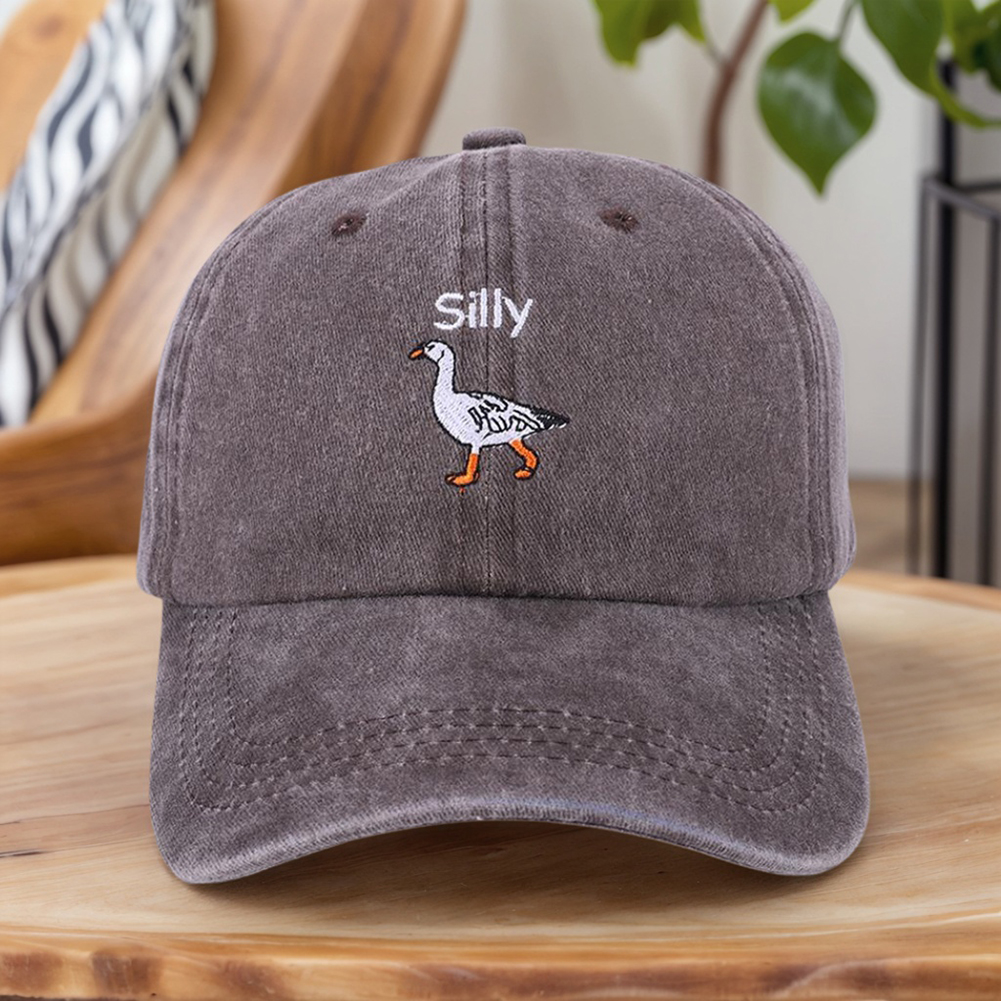 Funny Embroidered Silly Goose  - Dad Hat Cotton avaliação e preço