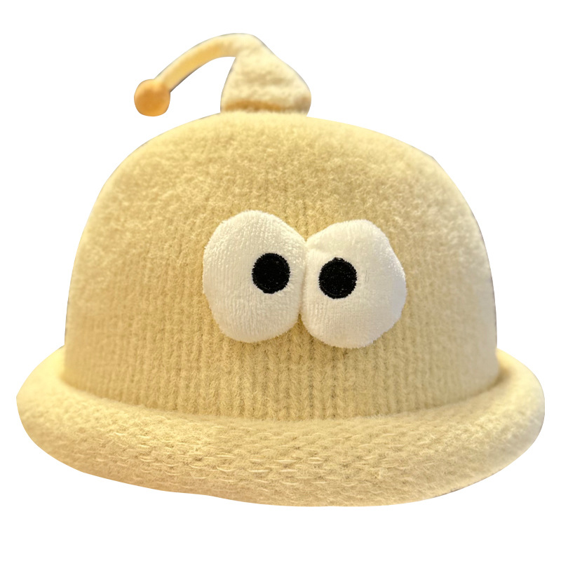 Playful Big-Eyed Garlic Knitte - Beanie Cuffed Knit avaliação e preço