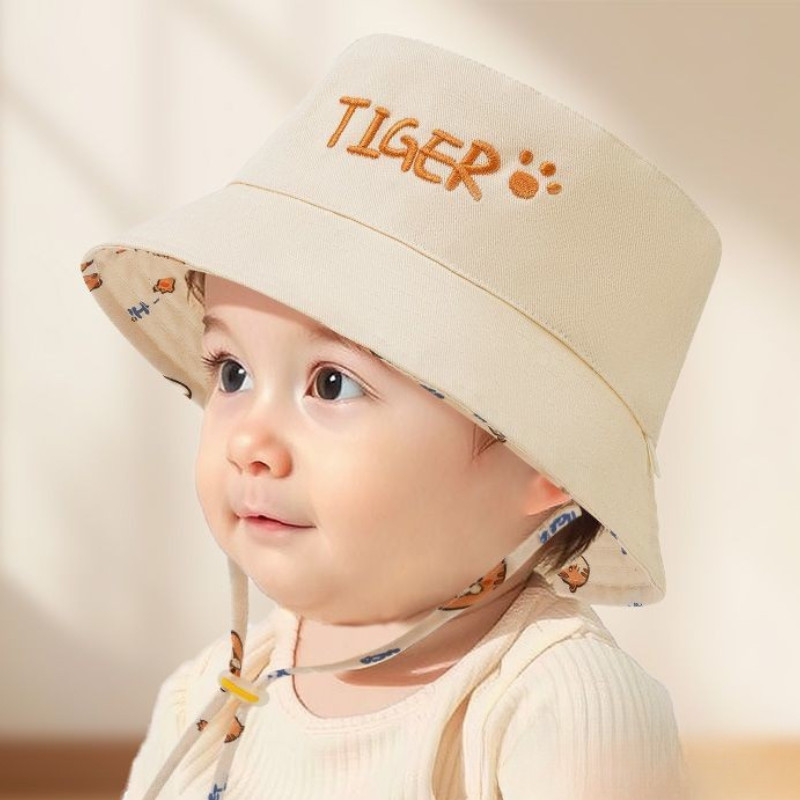 Letter Embroidered Baby Bucket - Bucket Hat Cotton avaliação e preço
