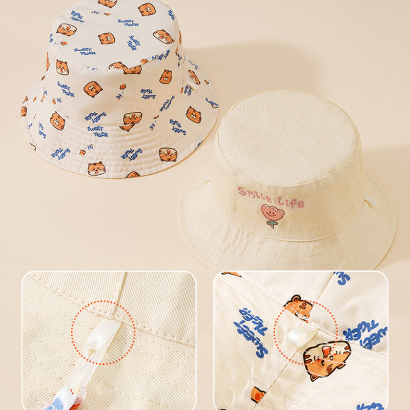 Letter Embroidered Baby Bucket - Bucket Hat Cotton avaliação e preço