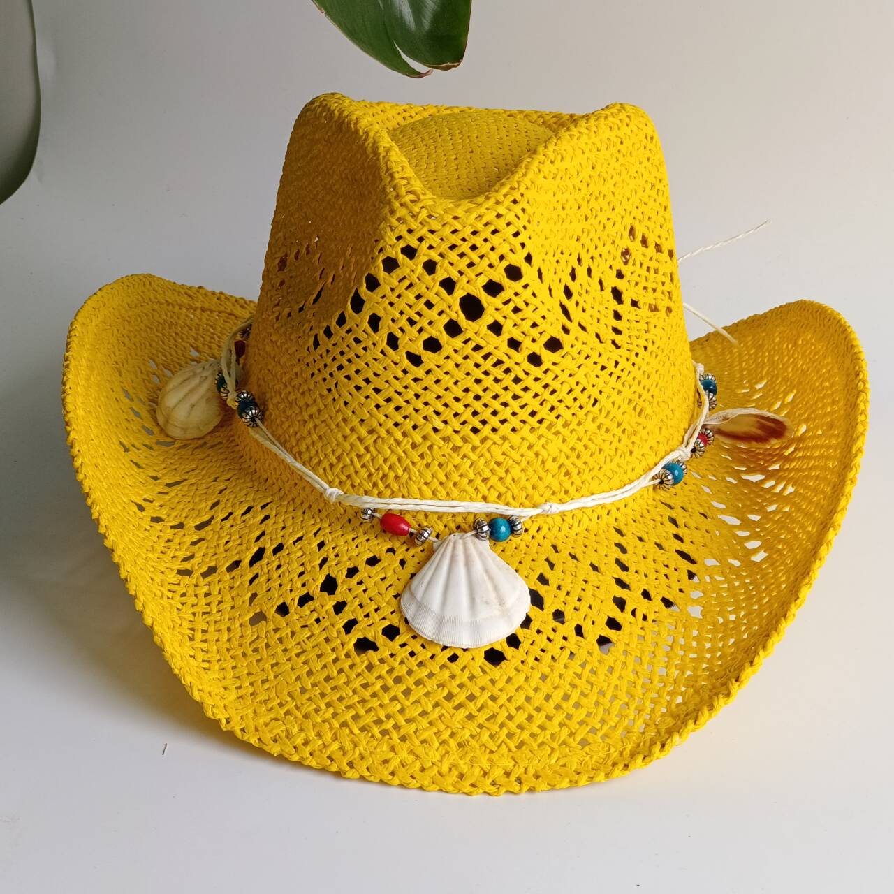 Bright yellow Cowboy Straw Hat - Cowboy Hat Straw avaliação e preço