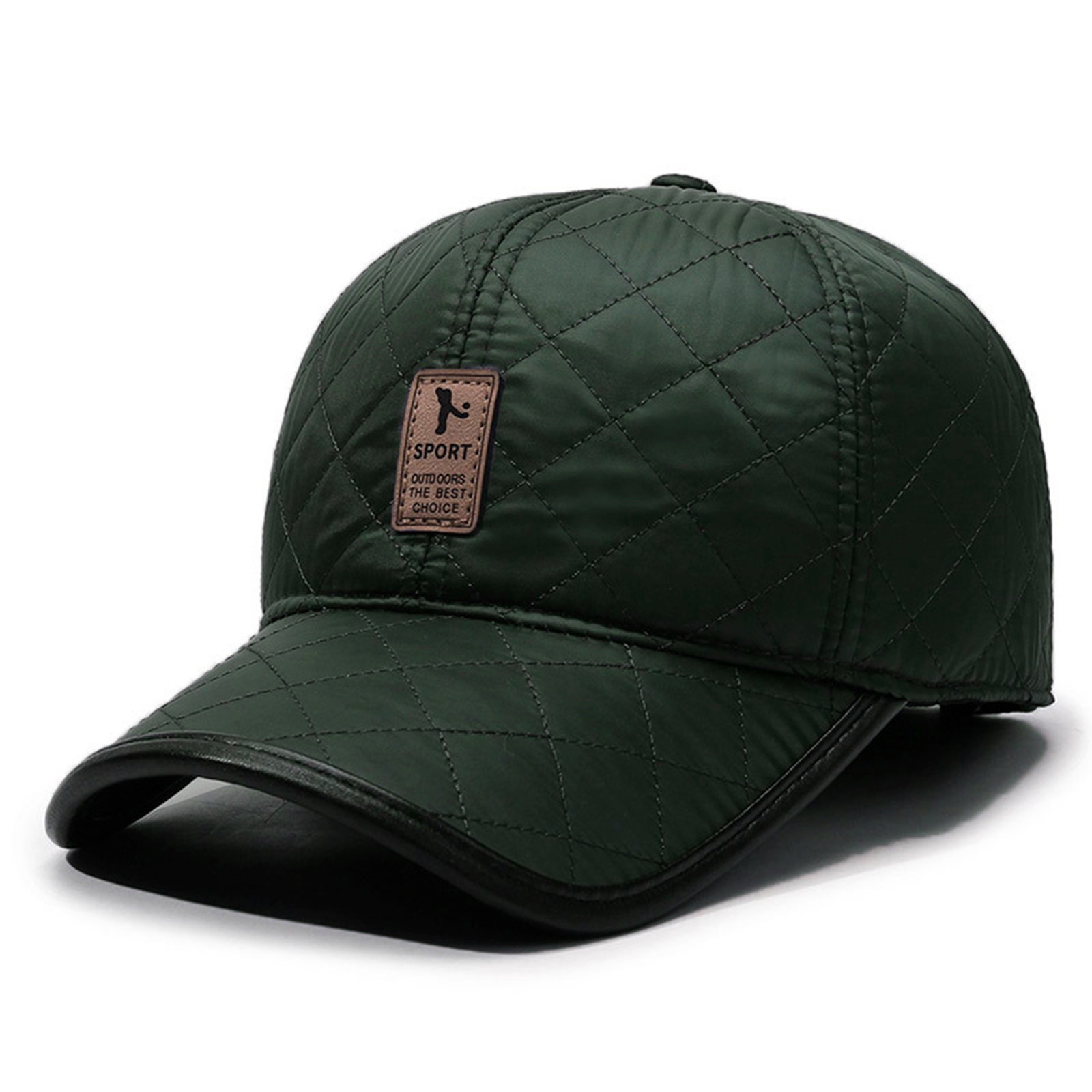 Winter Men PU Baseball Cap War - Winter Trapper Hat avaliação e preço