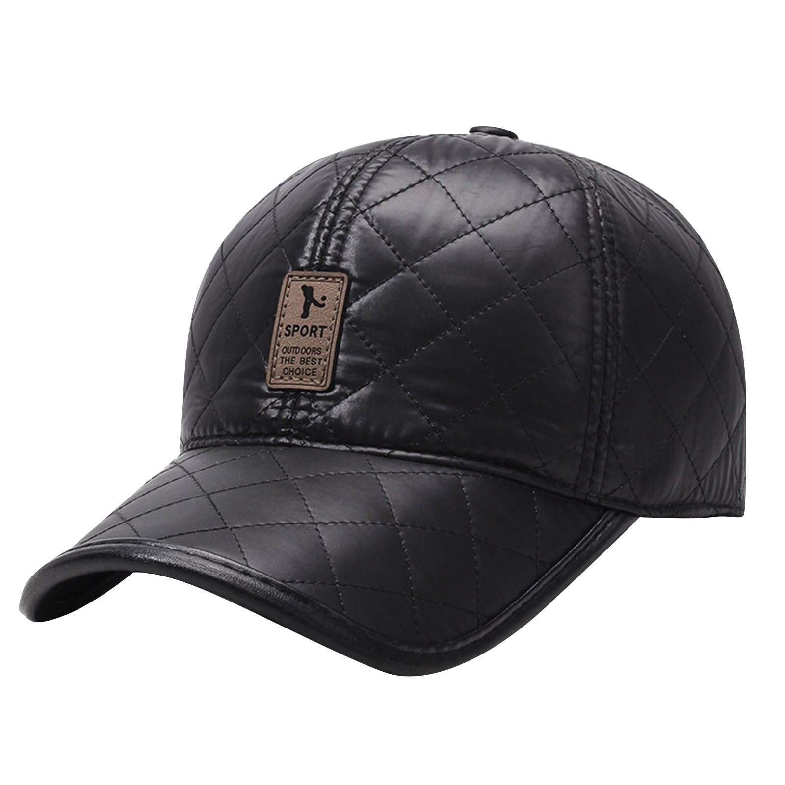Winter Men PU Baseball Cap War - Winter Trapper Hat avaliação e preço
