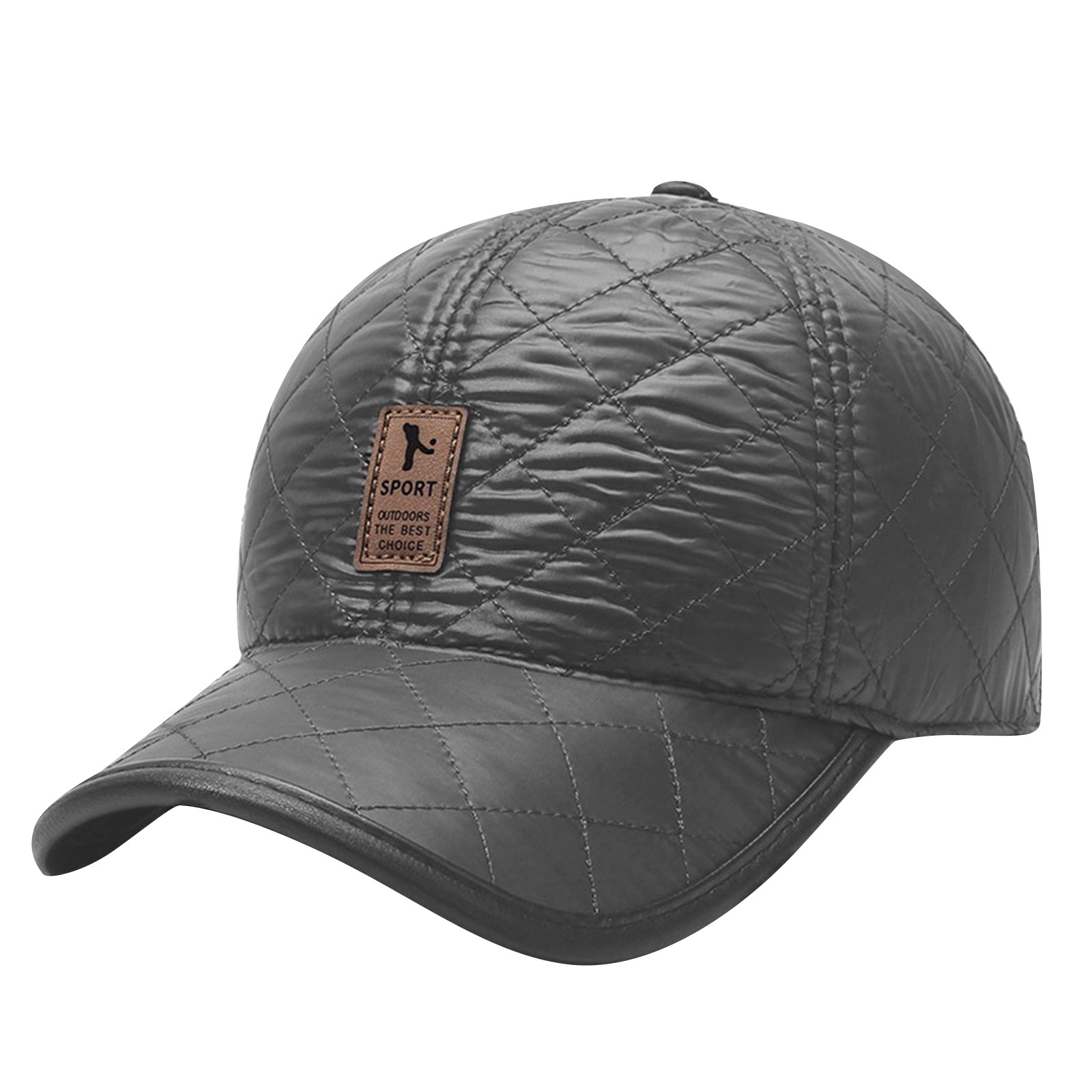 Winter Men PU Baseball Cap War - Winter Trapper Hat avaliação e preço