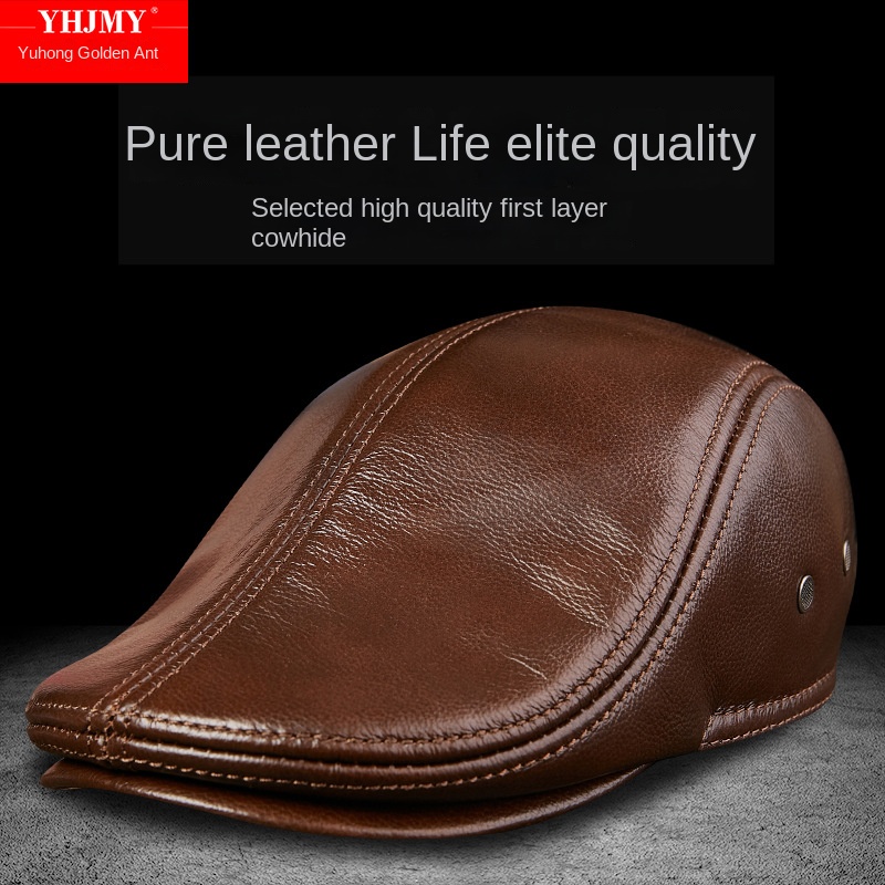 Genuine Cowhide Leather Men Be - Baseball Cap Structured avaliação e preço