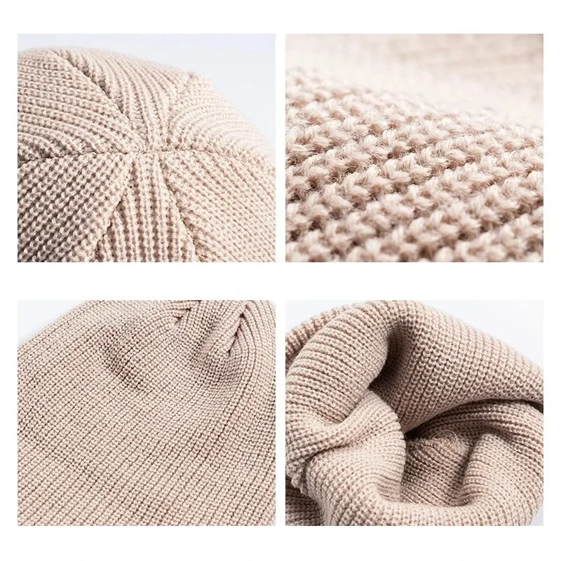 Winter Knitted Hat Warm Outdoo - Beanie Cuffed Knit avaliação e preço