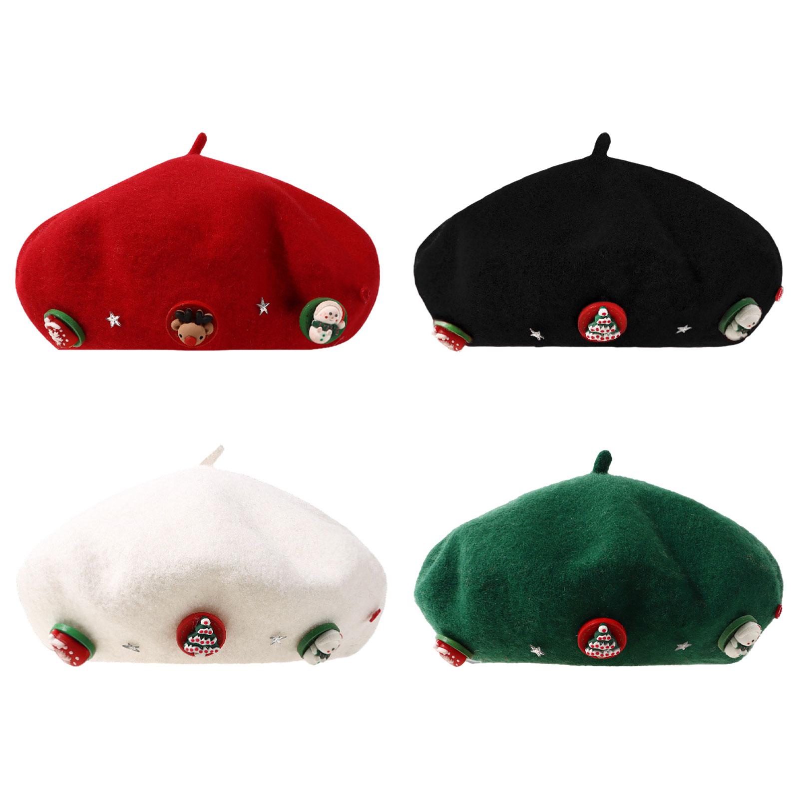 Christmas Beret Hat Women with - Beret French Wool avaliação e preço